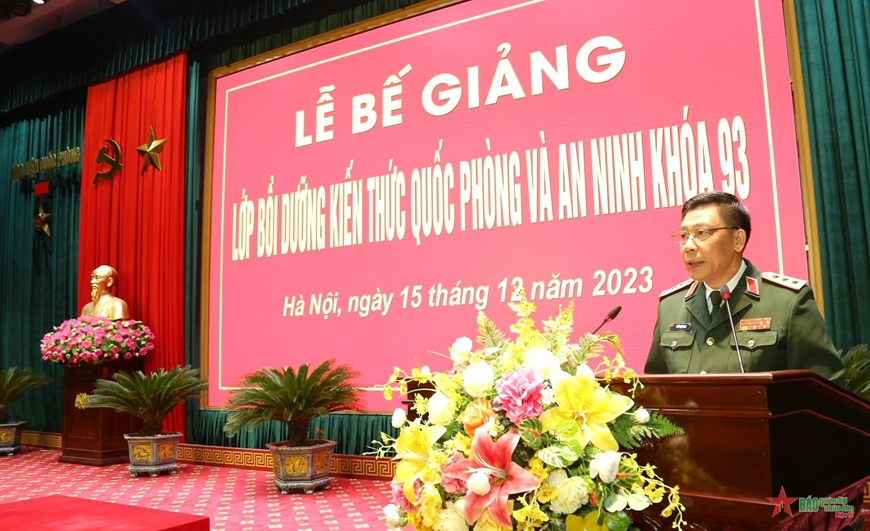 Học viện Quốc phòng bế giảng lớp bồi dưỡng kiến thức quốc phòng và an ninh khóa 93